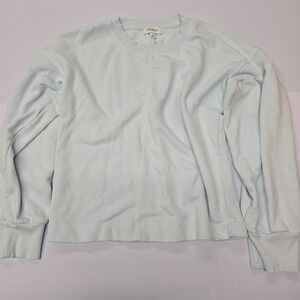 Evereve Light Blue Pullover Sweatshirt Crew Neck‎ Long Sleeve Casual Size L
